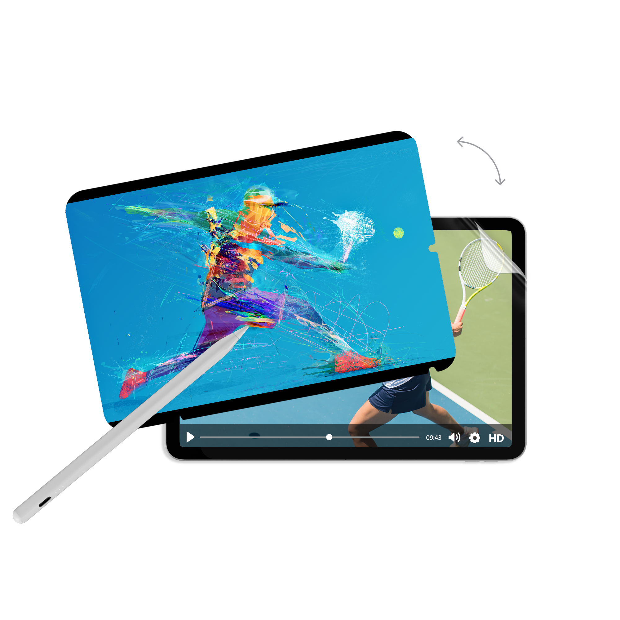 Paper Feel PET Screen Protector For IPad 7/8/9, Air, Mini 4/5/6, Pro 11/12.9
