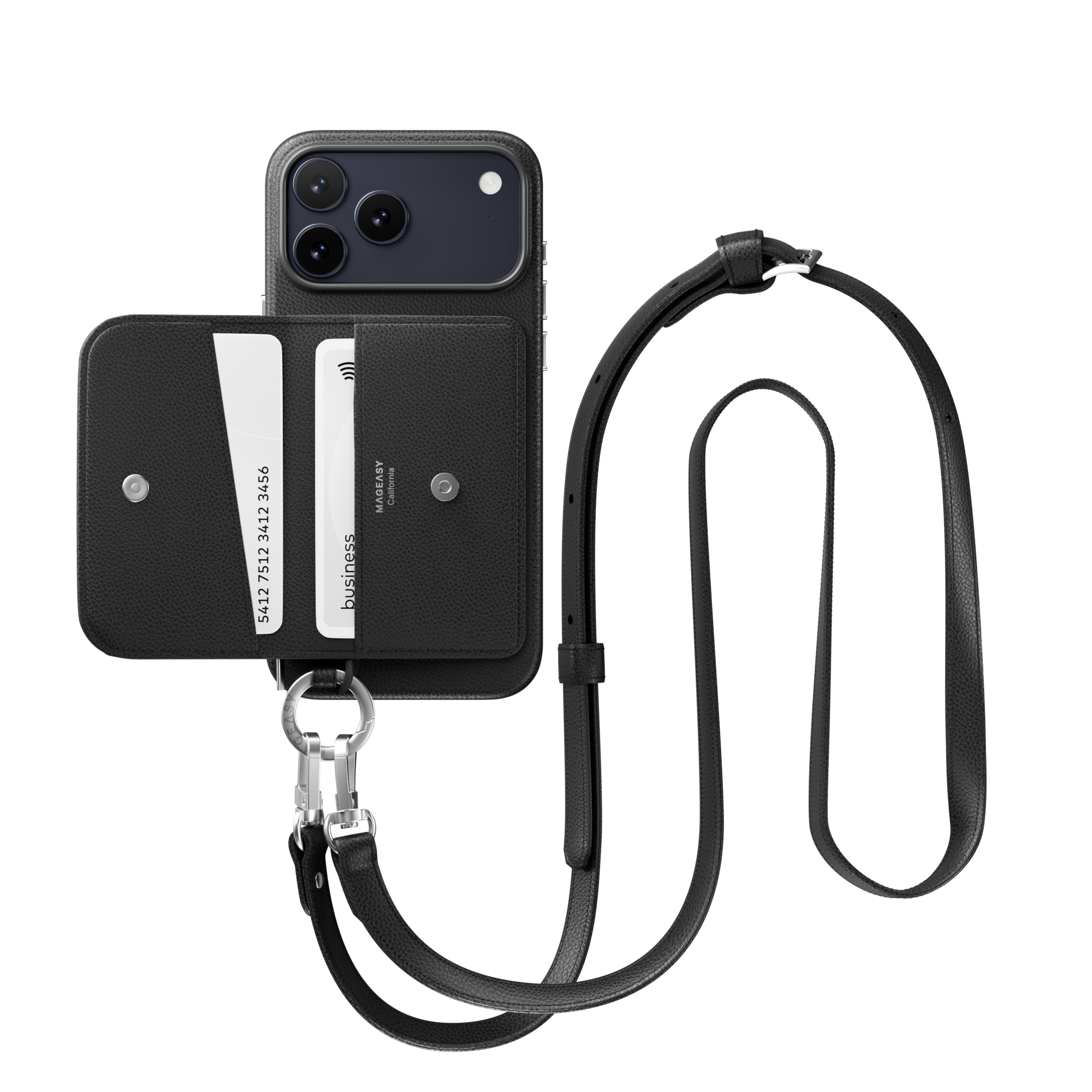Pouch M Wallet Phone Case with Lanyard for iPhone 17 – MAGEASY