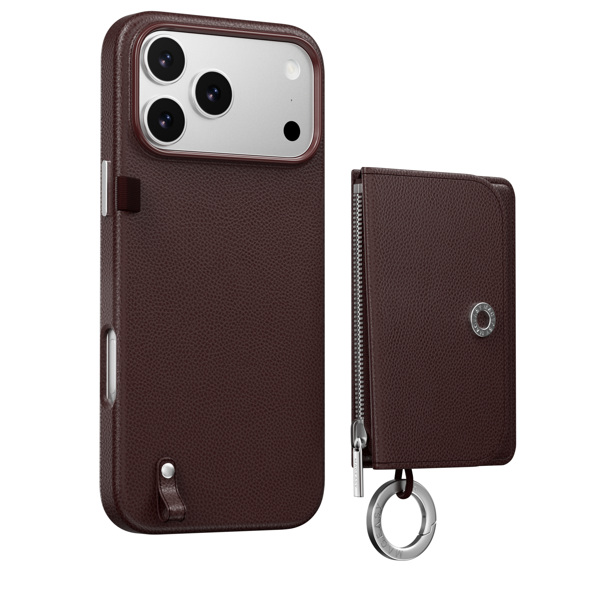 新品MagEasy iPhone17ProMAXケースpouch Mバーガンディ Pouch M Wallet Phone Case with Lanyard for iPhone 17 – MAGEASY