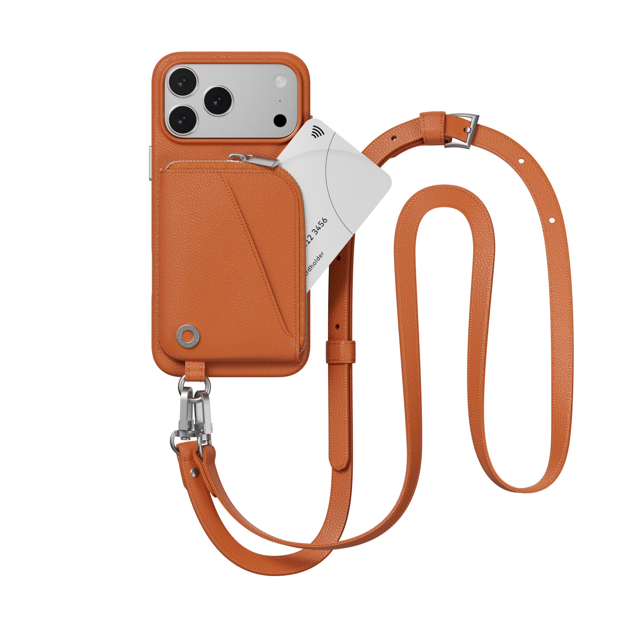 Pouch Wallet Phone Case with Lanyard for iPhone 17 iPhone 17 Pro Max / Rosé / Rosé Pouch Wallet Phone Case with Lanyard for iPhone 17 iPhone 17 Pro Max / Rosé / Rosé