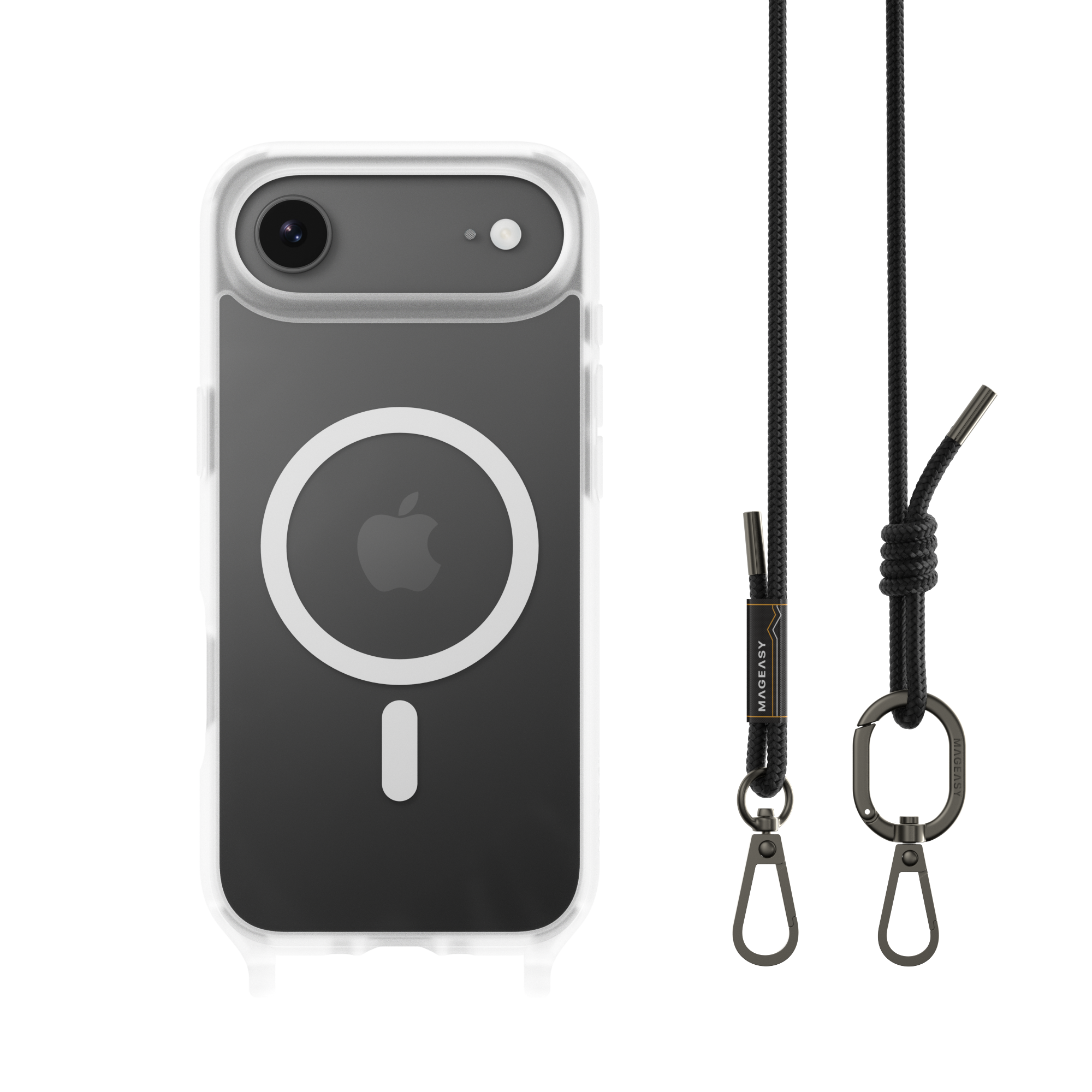 Roam M Protective Case with Lanyard for iPhone 17 iPhone Air / Transparent / Black Roam M Protective Case with Lanyard for iPhone 17 iPhone Air / Transparent / Black