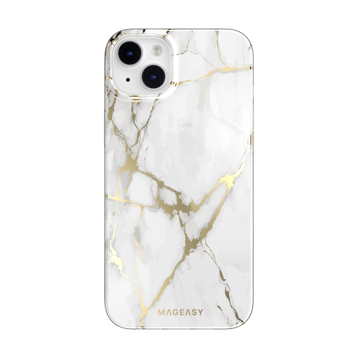 MARBLE Double Layer Decoration iPhone 14 Case | MagSafe